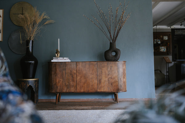 Dressoir vintage stijl walnoot kleur Anjuna 160 cm