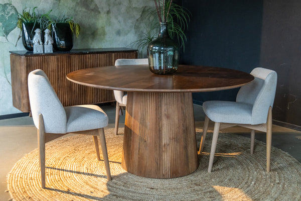 Ronde eettafel walnoot Agonda 150 cm