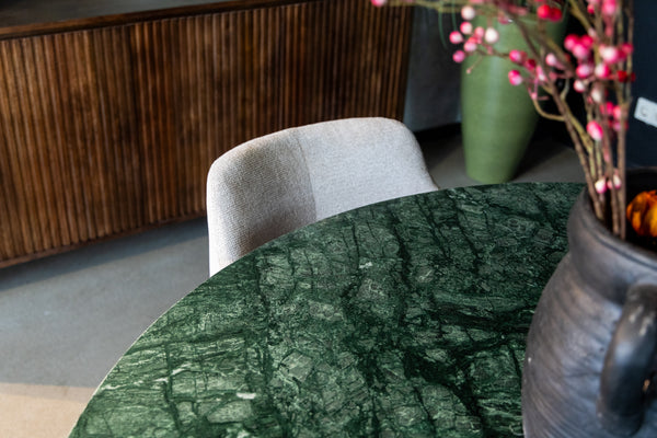 Ronde eettafel zwart en groen marmer Agonda 150 cm