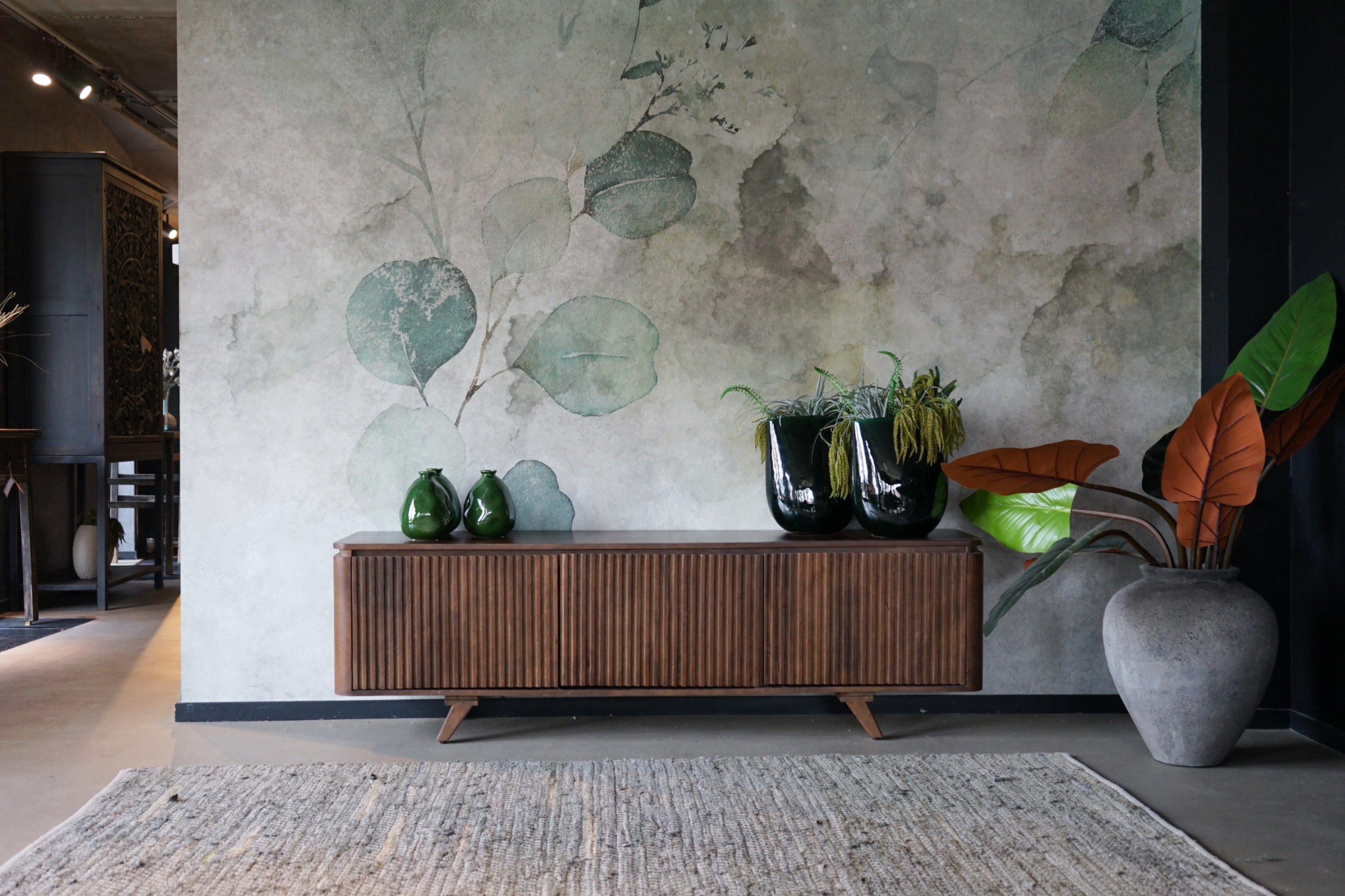 Televisiemeubel vintage stijl met marmer Mahindra 180cm