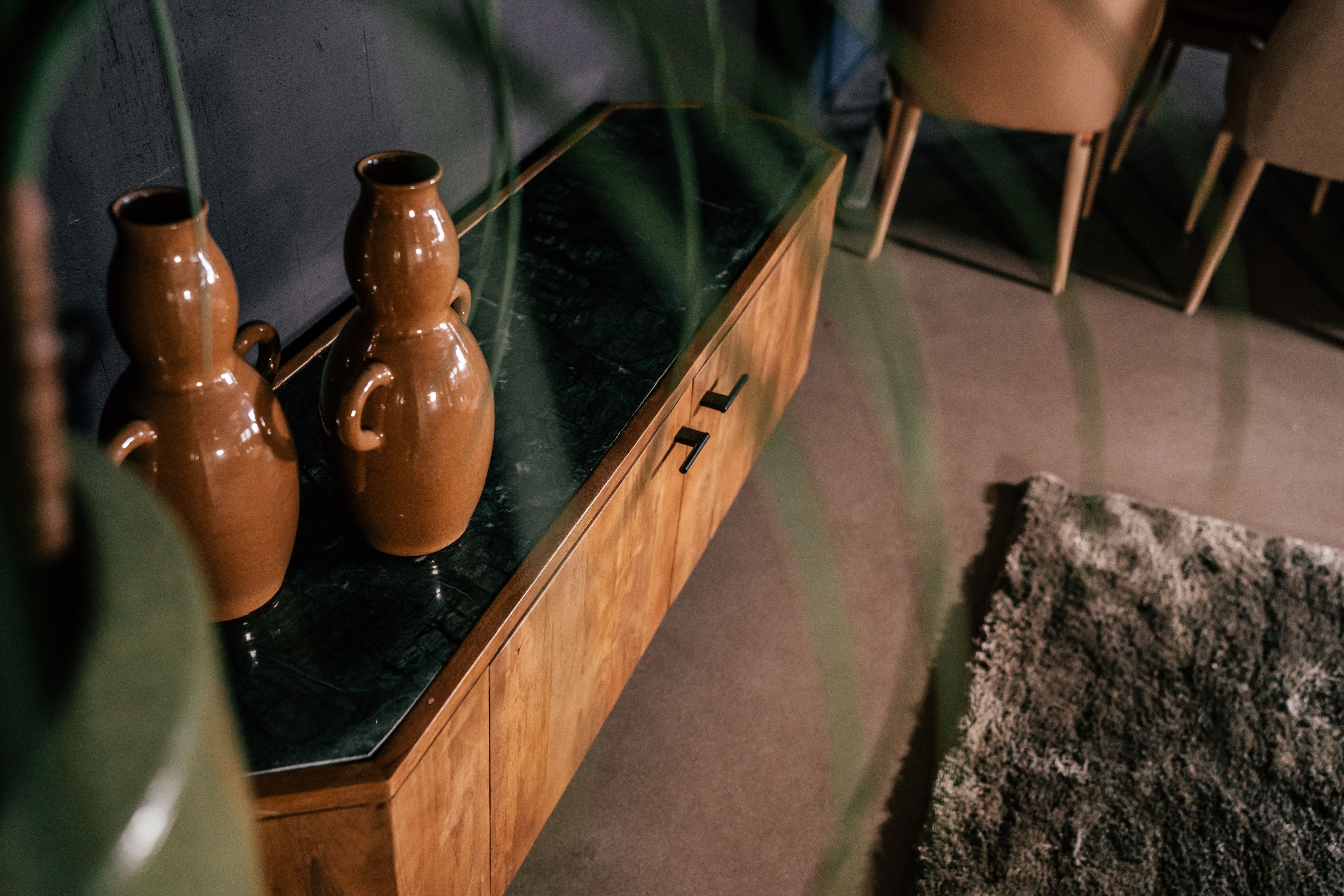Televisiemeubel Scandinavische stijl Candolim met marmer 150 cm