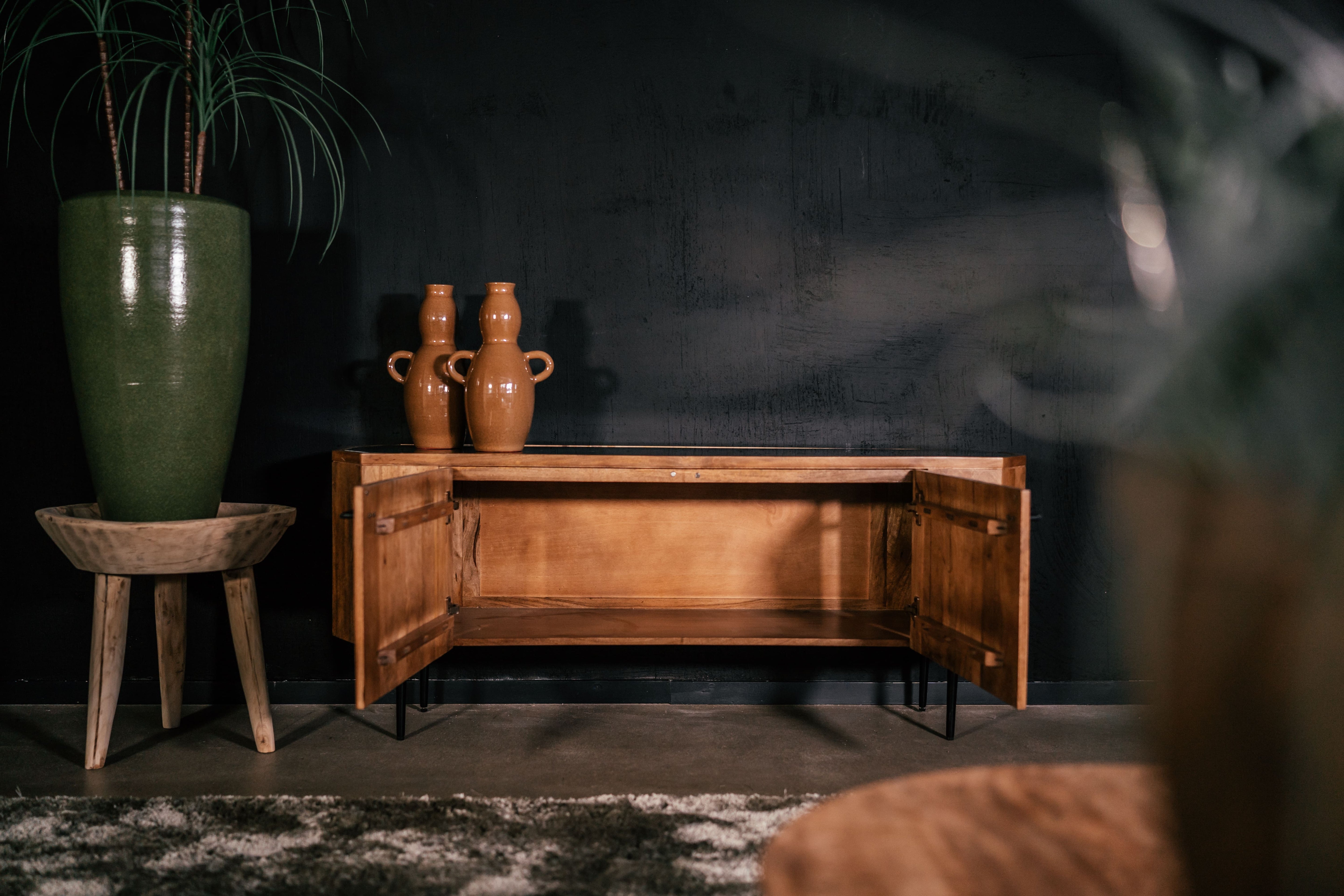 Televisiemeubel Scandinavische stijl Candolim met marmer 150 cm