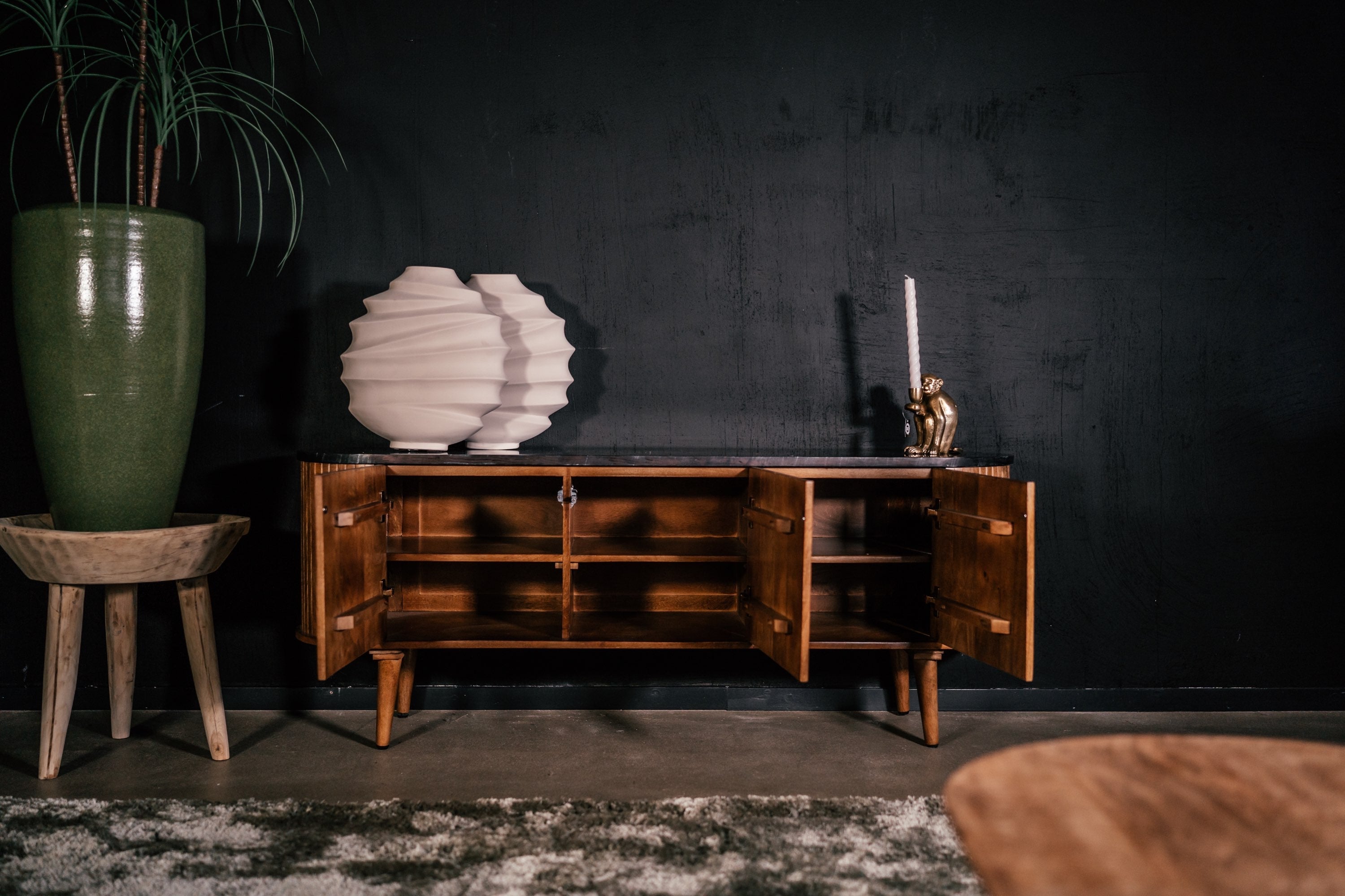 Televisiemeubel Scandinavische stijl Anjuna marmer 160 cm