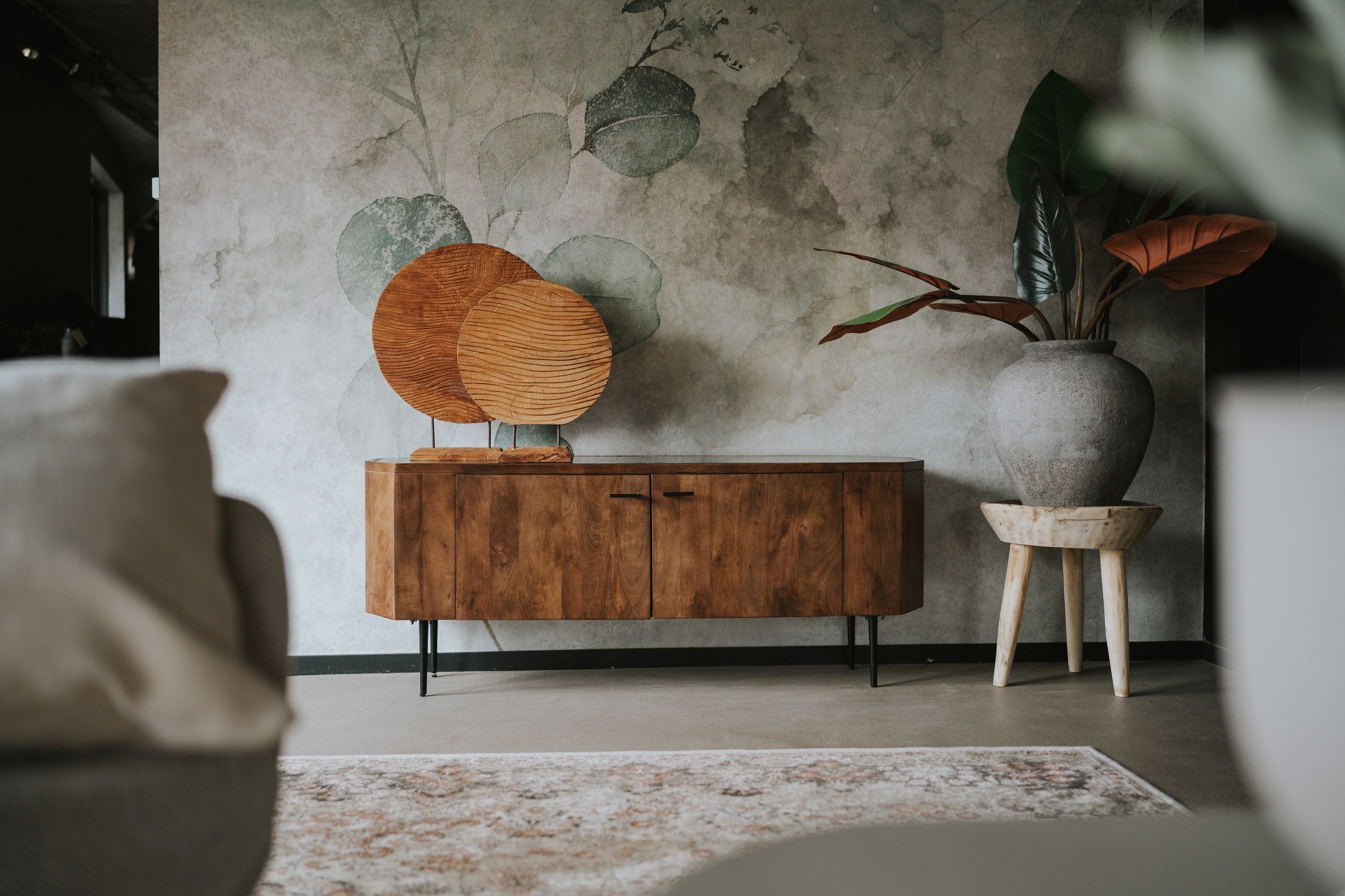Televisiemeubel Scandinavische stijl Candolim met marmer 150 cm