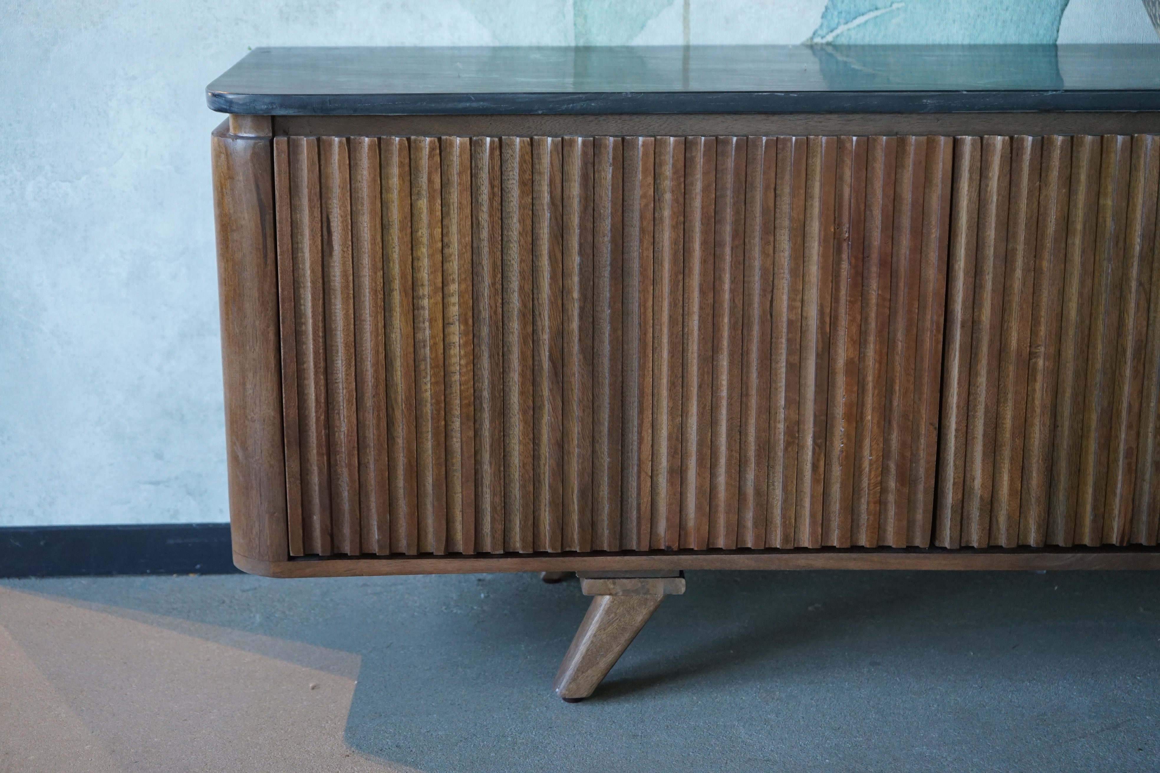 Televisiemeubel vintage stijl met marmer Mahindra 180cm