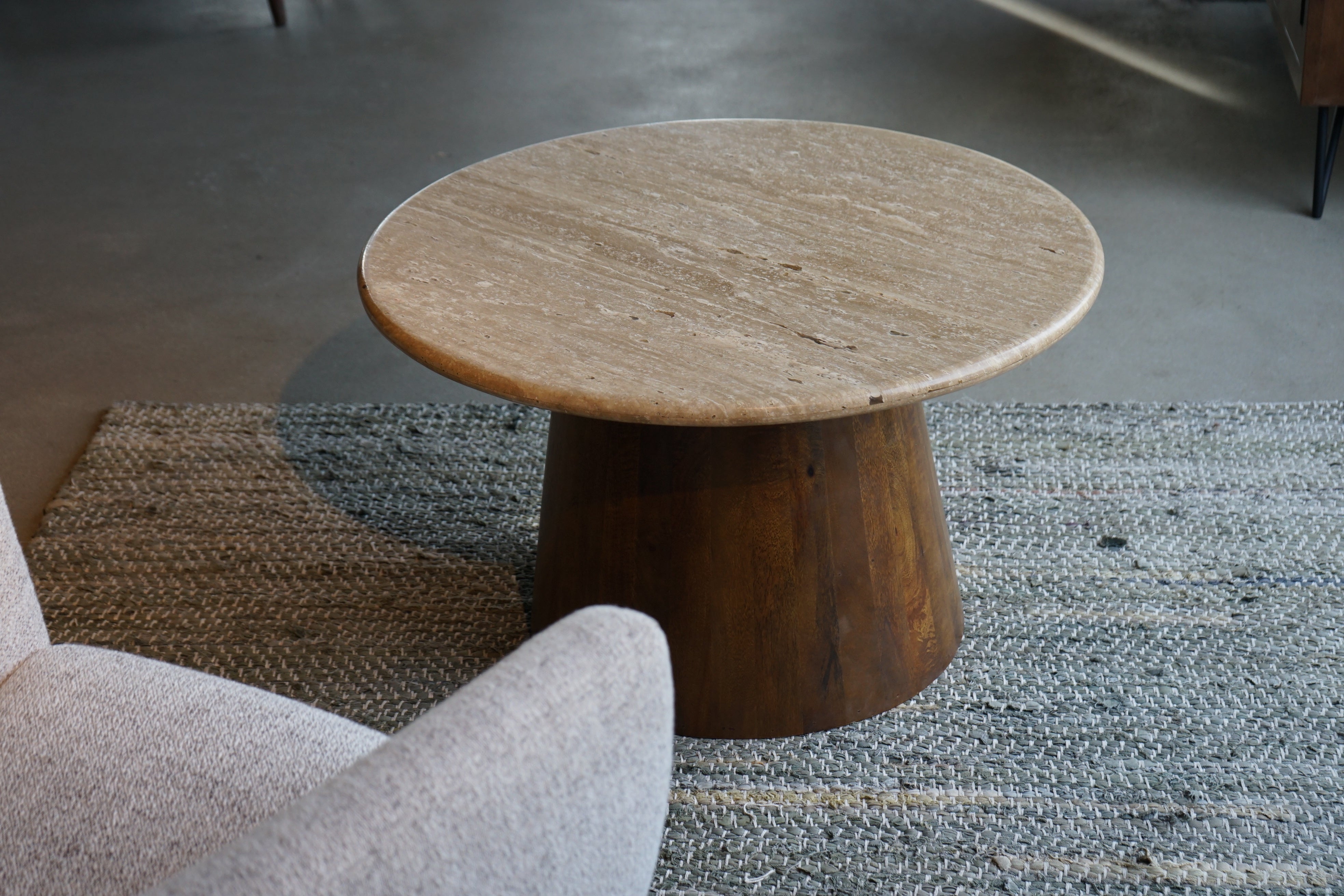 Salontafel Colva travertine rond 80 cm