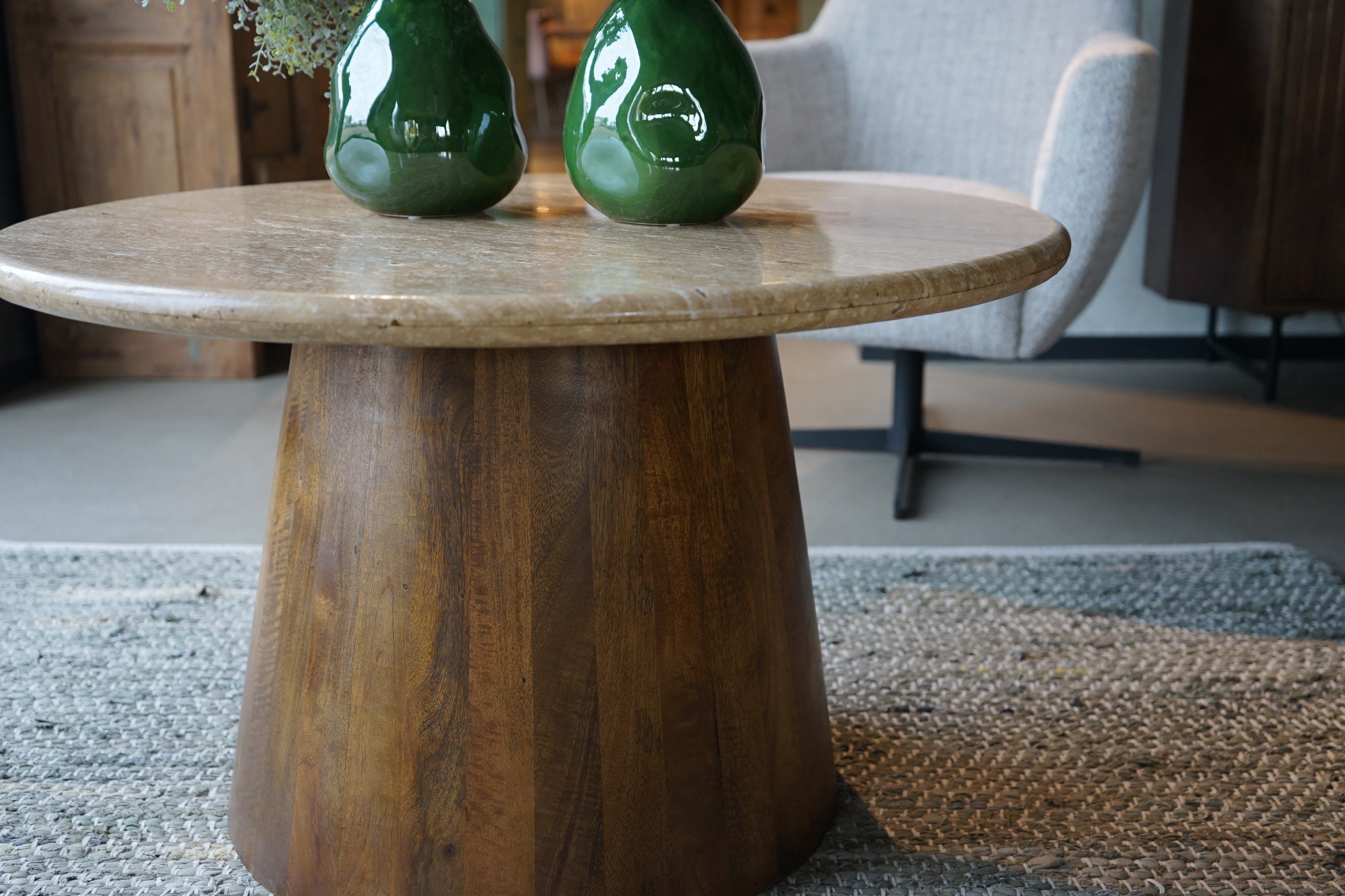 Salontafel Colva travertine rond 80 cm