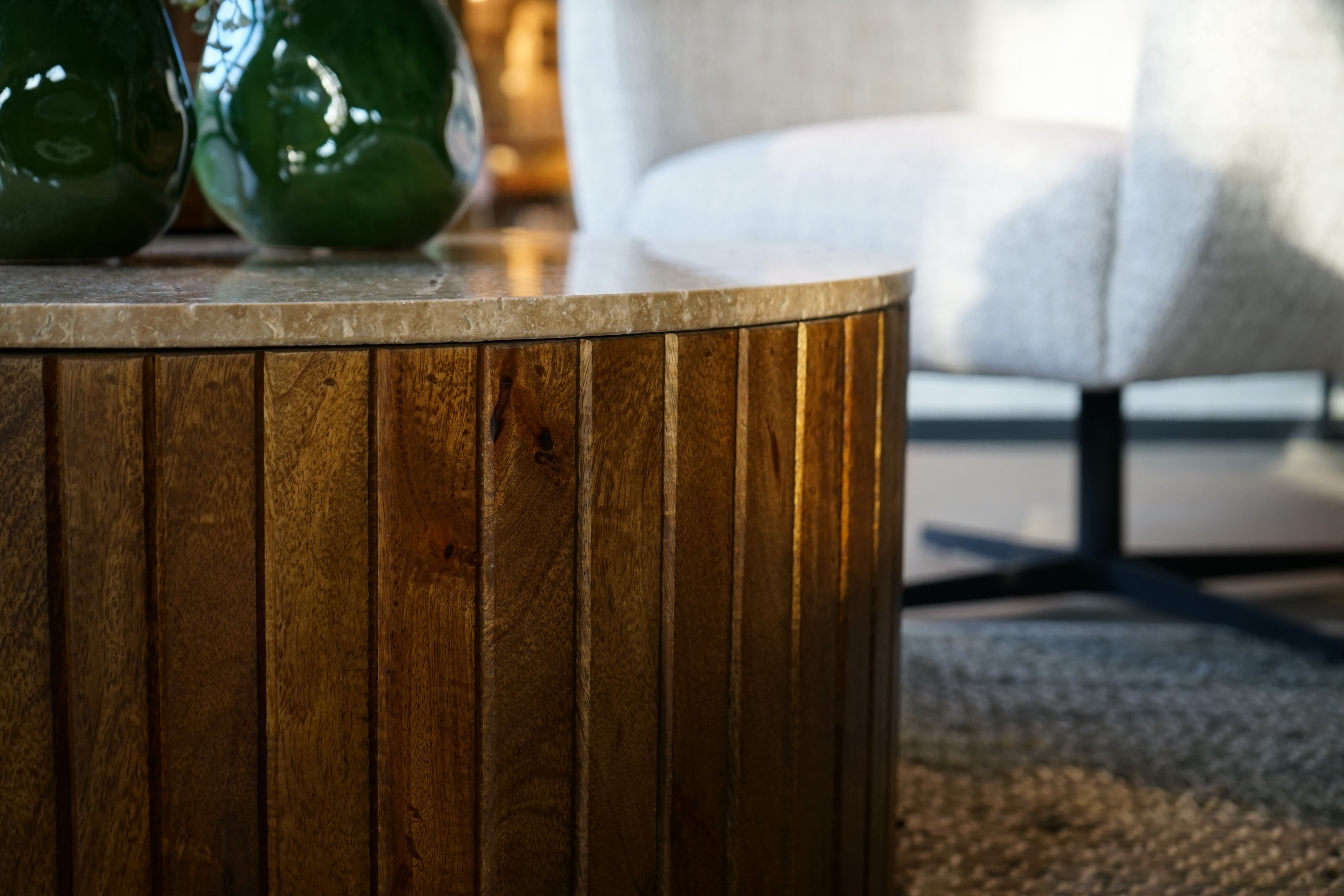 Salontafelset Tirlot travertine top