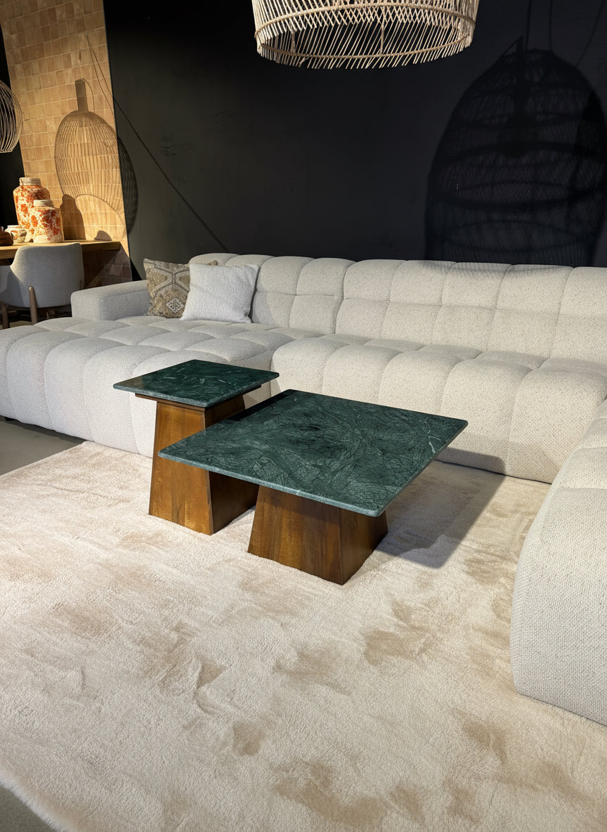 Salontafelset Candolim groen marmer